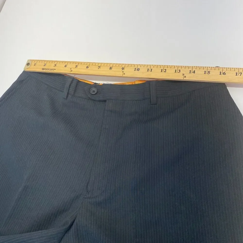 Tzarelli Designed Italy Men’s Wool Dress Pants Size 38R Black